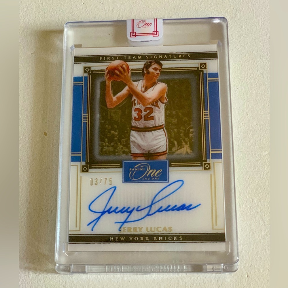 Jerry Lucas 2020-21 Panini One and One Auto #03/75